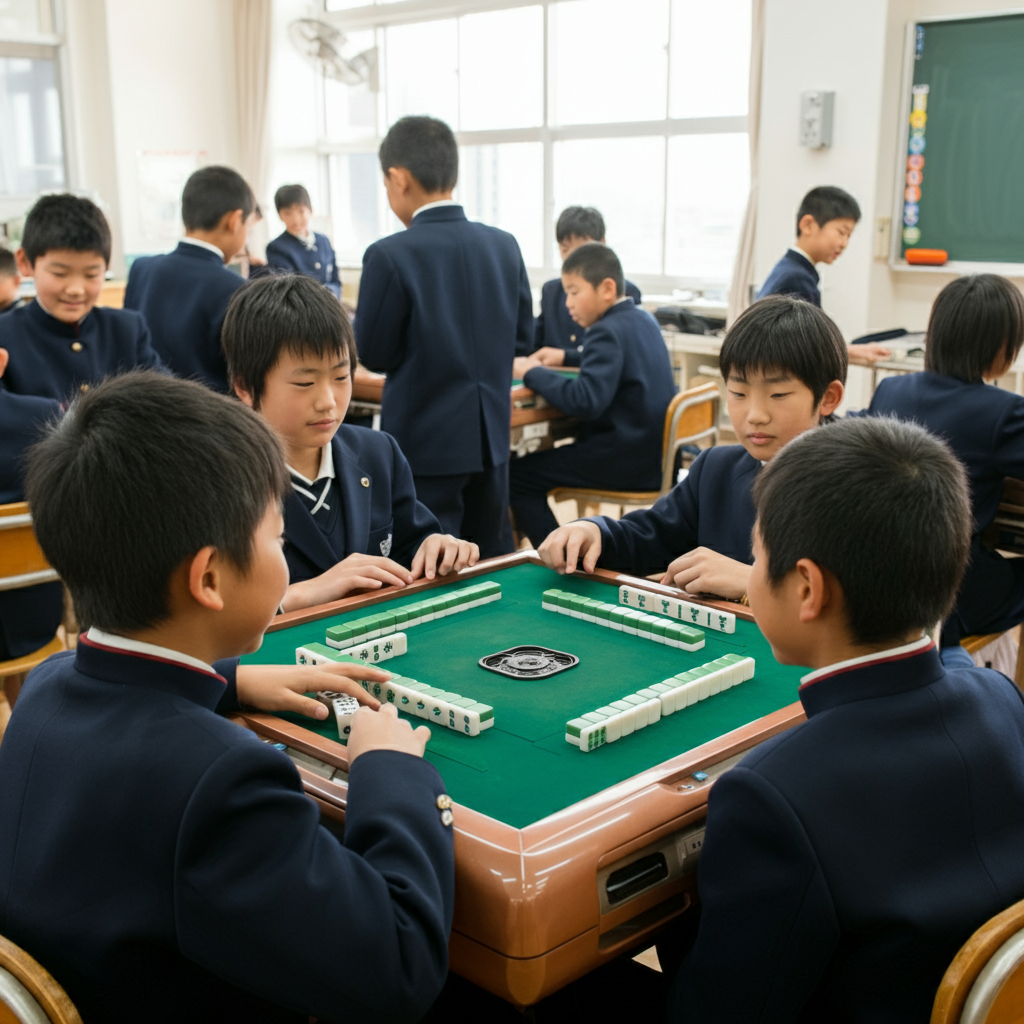 麻雀と小学生